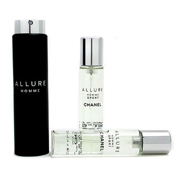 Chanel Bleu De Chanel Eau De Toilette Travel Spray & Two Refills 0.7oz each  