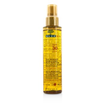 Nuxe Sun Tanning Oil For Face & Body High Protection SPF 30