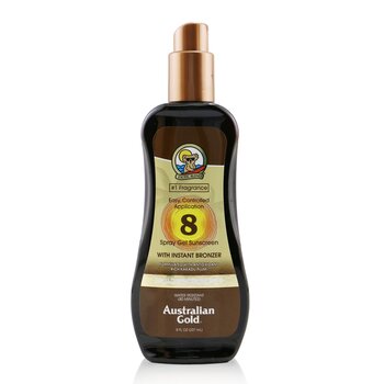 Australian Gold Spray Gel Sunscreen SPF 8 with Instant Bronzer