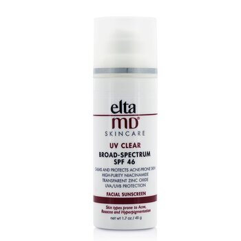 UV Clear Facial Sunscreen SPF 46 - For Skin Types Prone To Acne, Rosacea & Hyperpigmentation