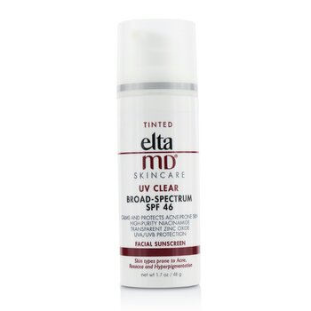 UV Clear Facial Sunscreen SPF 46 - For Skin Types Prone To Acne, Rosacea & Hyperpigmentation - Tinted