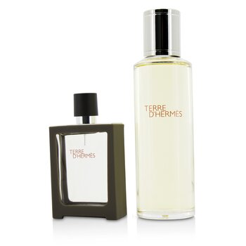 Hermes Terre DHermes Eau De Toilette Refillable Spray 30ml + Refill 125ml