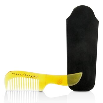 The Art Of Shaving Horn Mustache Comb - Black Suedine