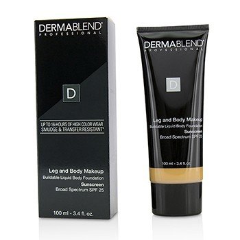 Dermablend Leg and Body Make Up Buildable Liquid Body Foundation Sunscreen Broad Spectrum SPF 25 - #Medium Natural 40N