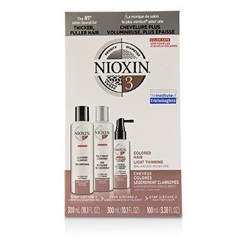 3D Care System Kit 3 - For Colored Hair, Light Thinning, Balanced Moisture