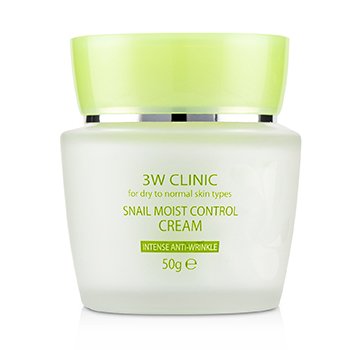 3W Clinic Snail Moist Control Cream (Intensive Anti-Wrinkle) - For Dry to Normal Skin Types