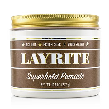 Layrite Superhold Pomade (High Hold, Medium Shine, Water Soluble)