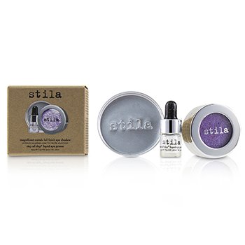 Stila Magnificent Metals Foil Finish Eye Shadow With Mini Stay All Day Liquid Eye Primer - # Metallic Violet