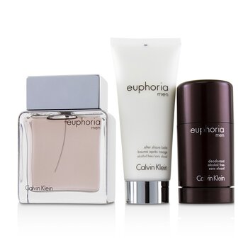 Euphoria Men Coffret: Eau De Toilette Spray 100ml/3.4oz + Deodorant Stick 75g/2.6oz + After Shave Balm 100ml/3.4oz (White Box)