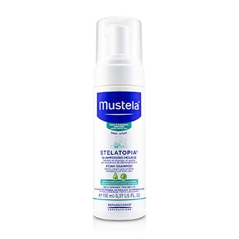 Mustela Stelatopia Foam Shampoo (Gently Cleans and Soothes Sensations of Itchy Skin)