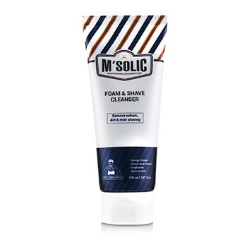 M'Solic Foam & Shave Cleanser - Remove Sebum, Dirt & Mild Shaving