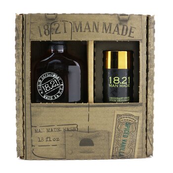Man Made Wash & Deodorant Set - # Spiced Vanilla: 1x Shampoo, Conditioner & Body Wash 530ml + 1x Deodorant Stick 75g