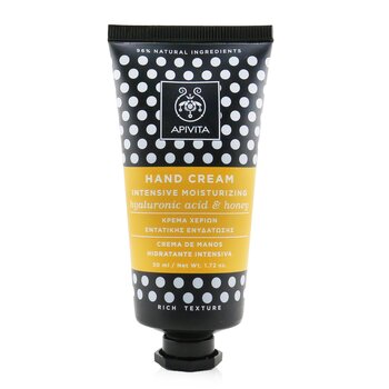 Apivita Intensive Moisturizing Hand Cream with Hyaluronic Acid & Honey - Rich Texture
