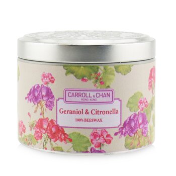 The Candle Company (Carroll & Chan) 100% Beeswax Tin Candle - Geraniol & Citronella