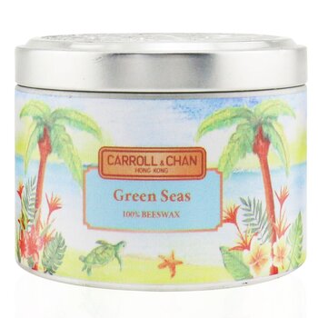 The Candle Company (Carroll & Chan) 100% Beeswax Tin Candle - Green Seas