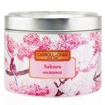 The Candle Company (Carroll & Chan) 100% Beeswax Tin Candle - Sakura