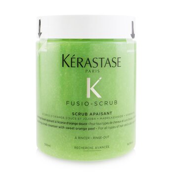 Fusio-Scrub Scrub Apaisant Soothing Scrub Cleanser with Sweet Orange Peel (For All Types of Hair and Scalp, Even Sensitive)