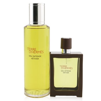 Terre D'Hermes Eau Intense Vetiver Coffret: Eau De Parfum Spray 30ml + Refill 125ml