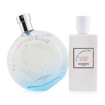 Eau Des Merveilles Bleue Coffret: Eau De Toilette Spray 100ml/3.3oz + Moisturzing Body Lotion 80ml/2.7oz