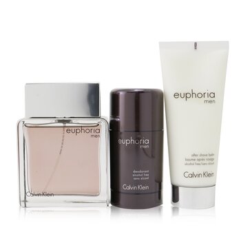 Euphoria Men Coffret: Eau De Toilette Spray 100ml/3.4oz + Deodorant Stick 75g/2.6oz + After Shave Balm 100ml/3.4oz