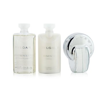 Omnia Crystalline Coffret: Eau De Toilette Spray 65ml/2.2oz + Body Lotion 75ml/2.5oz + Bath And Shower Gel 75ml/2.5oz + Pouch