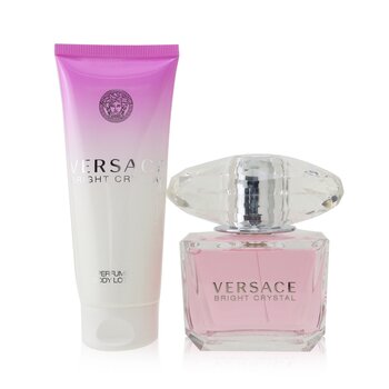 Versace Bright Crystal Coffret: Eau De Toilette Spray 90ml + Perfumed Body Lotion 100ml