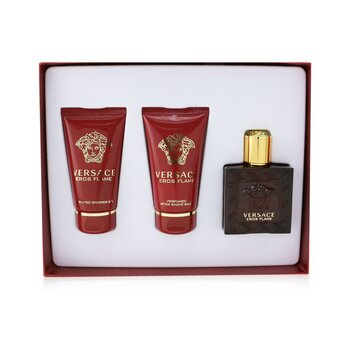 Eros Flame Coffret: Eau De Parfum Spray 50ml/1.7oz +Perfumed Shower Gel 50ml/1.7oz + After Shave Balm 50ml/1.7oz