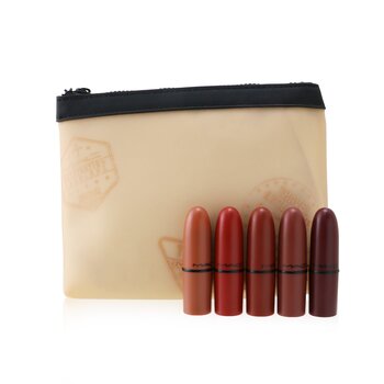 Travel Exclusive Mini Lipsticks Set (5x Mini Lipstick + 1 Bag) - #Bold