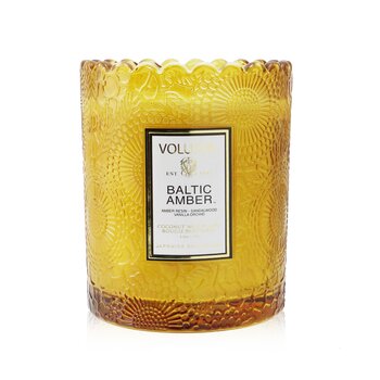 Scalloped Edge Candle - Baltic Amber