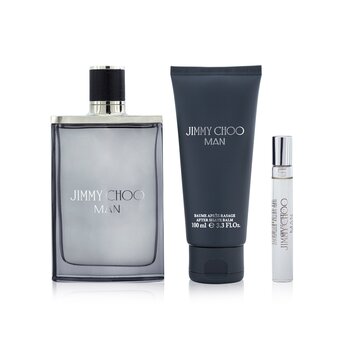 Jimmy Choo Coffret: Eau De Toilette Spray 100ml/3.4oz + Eau De Toilette Spray 7.5ml/0.25oz + After Shave Balm 100ml/3.3oz