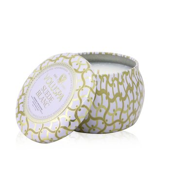 Voluspa Mini Tin Candle - Suede Blanc