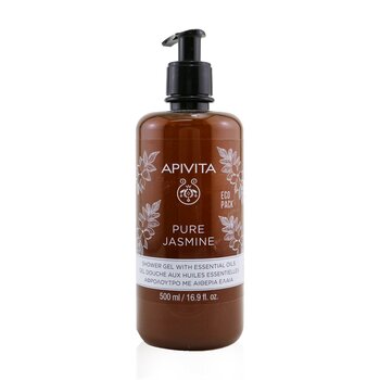 Apivita Pure Jasmine Shower Gel with Essential Oils - Ecopack