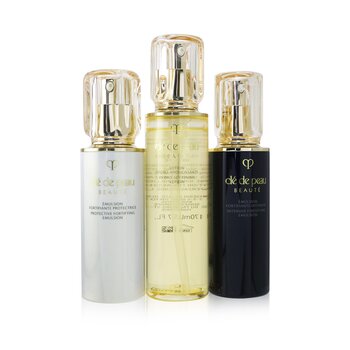 Cle De Peau Ultimate Daily Emulsion Care Set: Hydro-Softening Lotion N 170ml+ Protective Emulsion N SPF 25 125ml+ Intensive Emulsion 125ml