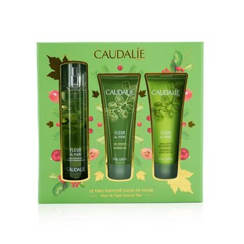 Fleur De Vigne Christmas Coffret: Fresh Fragrance Spray 50ml + Shower Gel 50ml + Body Lotion 50ml (Light Green Line)
