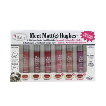 TheBalm Meet Matt(e) Hughes 6 Mini Long Lasting Liquid Lipsticks Kit - Vol. 3