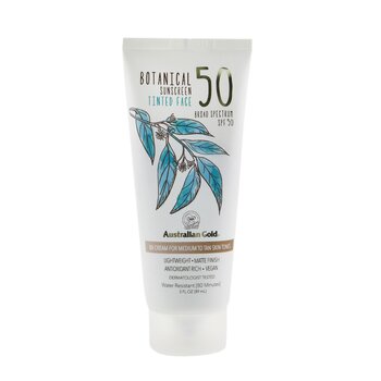 Australian Gold Botanical Sunscreen SPF 50 Tinted Face BB Cream - Medium to Tan