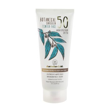 Botanical Sunscreen SPF 50 Tinted Face BB Cream - Rich to Deep