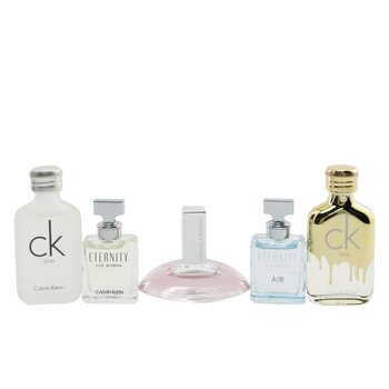 Calvin Klein Deluxe Travel Collection: CK One EDT 10ml+CK One Gold EDT 10ml+Eternity EDP 5ml+Eternity Air EDP 5ml+Euphoria EDP 4ml