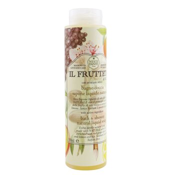IL Frutteto Bath & Shower Natural Liquid Soap With Red Grape Leaves & Lemon Extract