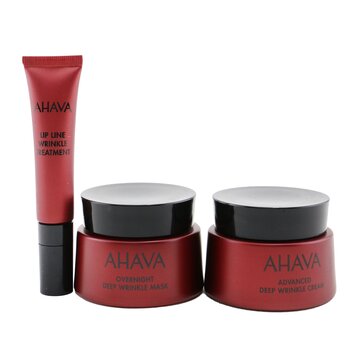 The Power of Love Apple Of My Eye Set: Deep Wrinkle Cream 50ml+ Deep Wrinkle Mask 50ml+ Lip Wrinkle Treatment 15ml+ Bag