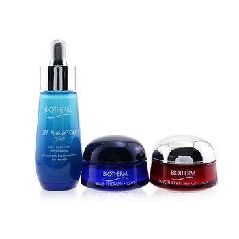 Life Plankton Gift Set: Life Plankton Elixir 30ml+ Blue Therapy Red Algae Uplift Cream 15ml+ Blue Therapy Night Cream 15ml