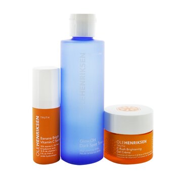 Ole Henriksen 3 Mega Wonders Set: Banana Bright Vitamin C Serum 15ml + Glow2OH Dark Spot Toner 190ml + C-Rush Brightening Gel Crème 35ml