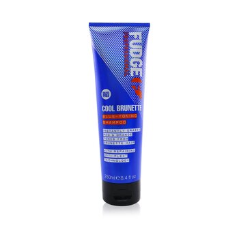 Fudge Cool Brunette Blue-Toning Shampoo (Instant Erases Red & Orange Tones from Brunette Hair)