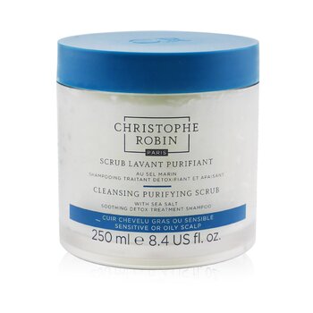 Christophe Robin Cleansing Purifying Scrub with Sea Salt (Soothing Detox Treatment Shampoo) - Sensitive or Oily Scalp