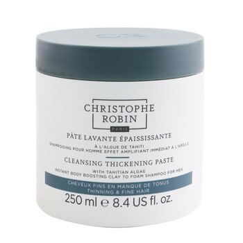 Cleansing Thickening Paste with Tahitian Algae For Men (Instant Body Boosting Clay to Foam Shampoo) - Thinning & Fine Hair