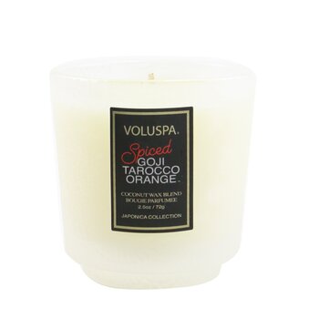 Voluspa Petite Pedestal Candle - Spiced Goji Tarocco Orange