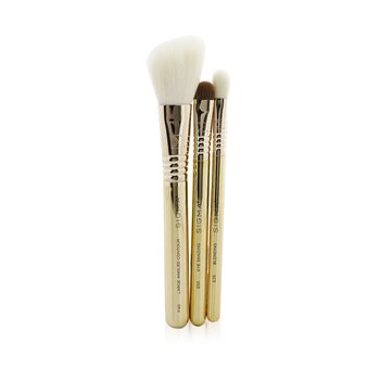 Elite Essential Trio Brush Set (3x Travel Bursh + 1x Bag)