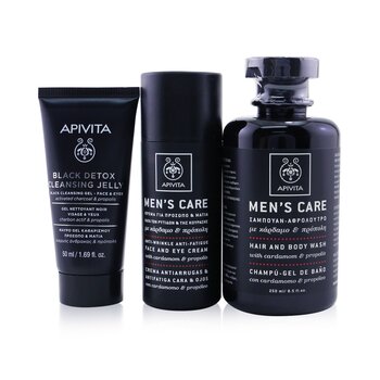 That's My Man Face & Body Treatment Set: Hair & Body Wash 250ml + Face & Eye Cream 50ml + Black Cleansing Gel 50ml