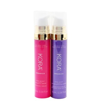 Glow Bright Day & Night Set: Noni Bright Vitamin C Serum 10ml + Noni Night AHA Resurfacing Serum 10ml