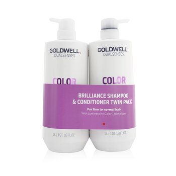 Goldwell Dual Senses Color Brilliance Shampoo & Conditioner Twin Pack (For Fine to Normal Hair)